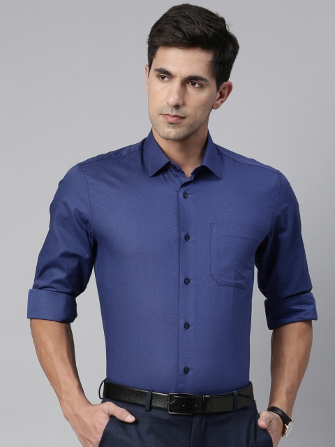 

Louis Philippe Men Blue Slim Fit Solid Pure Cotton Formal Shirt