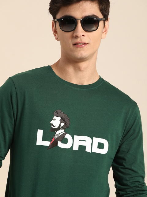 

Bewakoof Men Green Lord Printed Round Neck T-shirt