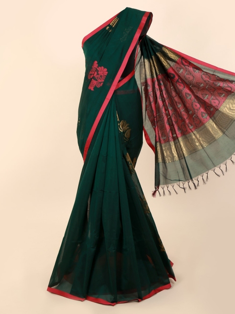 

Pothys Green Woven Design Silk Cotton Saree