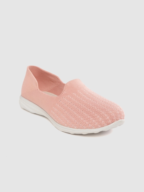 

HRX by Hrithik Roshan Women Peach-Coloured Woven Design Soft Walk Ballerina Shoes