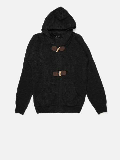 

YK Boys Charcoal Grey Hooded Cardigan