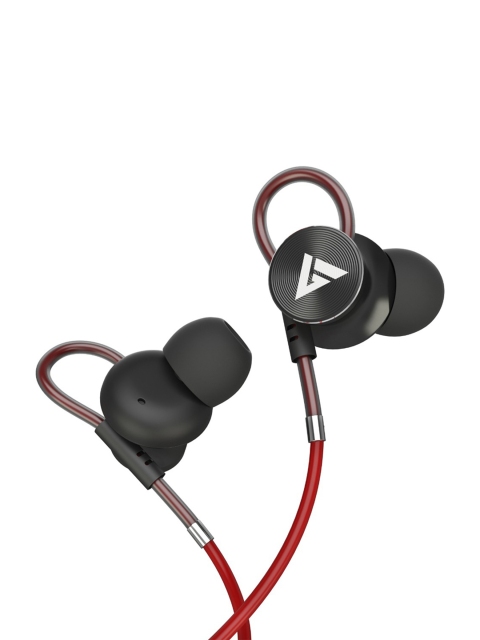 

BOULT AUDIO Black & Red BassBuds Loop in-Ear Wired Earphones with Extra Bass