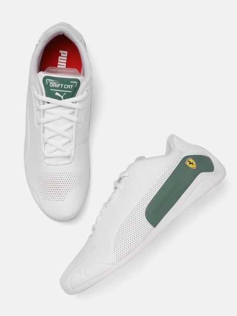 PUMA Motorsport Unisex White Ferrari Drift Cat 8 Perforations Sneakers