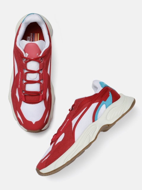 

PUMA Motorsport Unisex Red & White PL RS-Connect Colourblocked Sneakers
