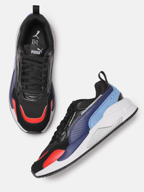 

PUMA Motorsport Unisex Black &Navy Blue BMW MMS X-RAY 2.0 Colourblocked Sneakers