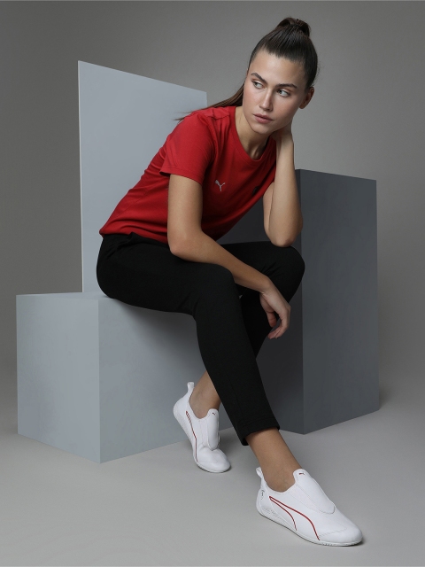 

PUMA Motorsport Women White Solid Scuderia Ferrari Ridge Cat Slip-On Sneakers