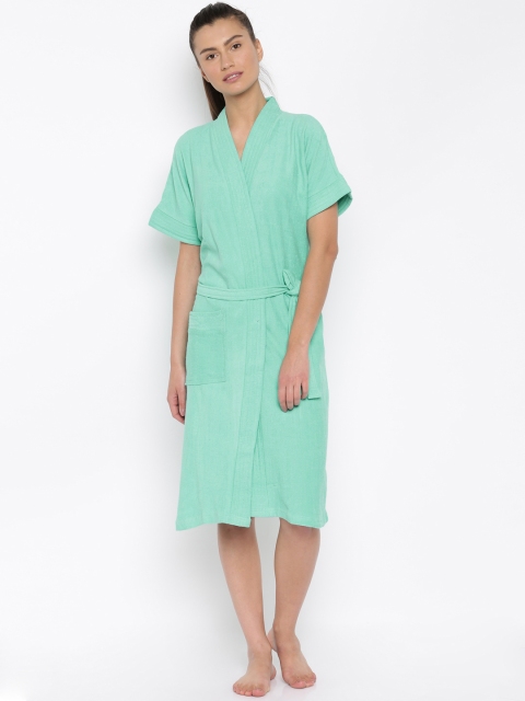 

Red Rose Women Green Bathrobe