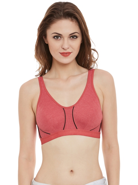 Clovia Pink Sports Bra BR0536P14 available at myntra for Rs.299