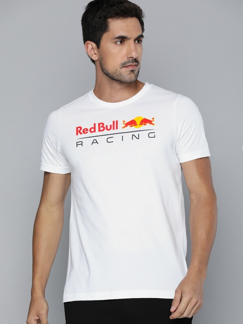 

PUMA Motorsport Men White RBR Logo Printed Round Neck Pure Cotton T-shirt