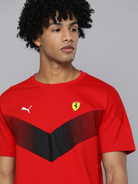 

PUMA Motorsport Men Red Printed Ferrari Race MCS Round Neck T-shirt