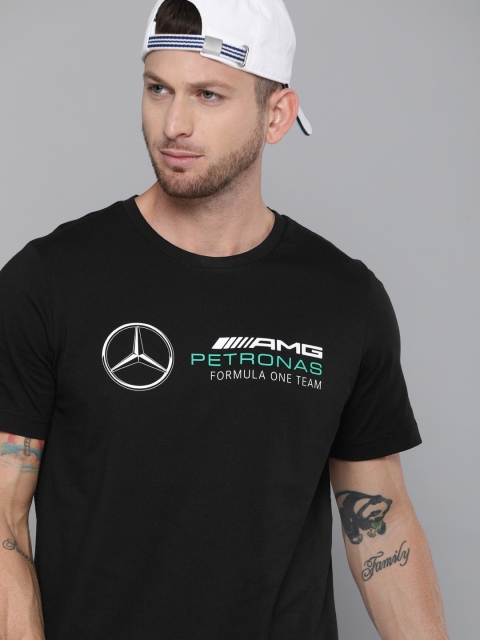 

PUMA Motorsport Men Black Printed MAPF1 Logo Pure Cotton T-shirt