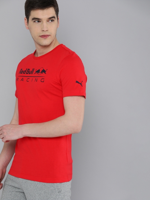 

PUMA Motorsport Men Red RBR Logo Printed Round Neck Pure Cotton T-shirt