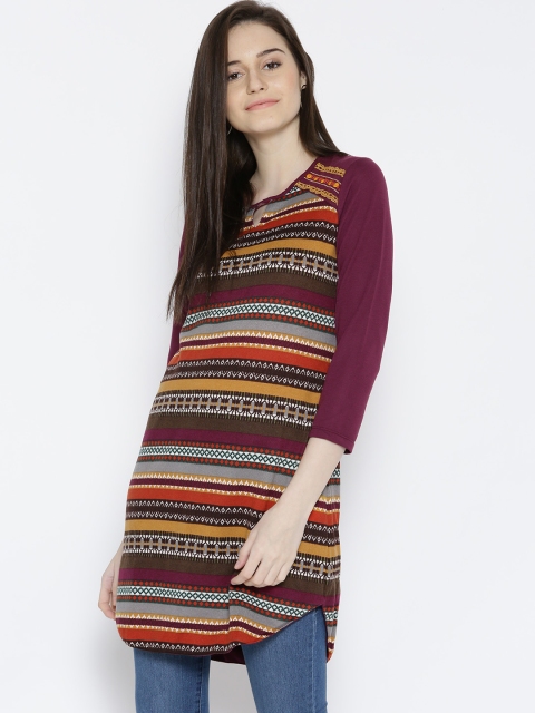 

Fusion Beats Purple Aztec Print Tunic