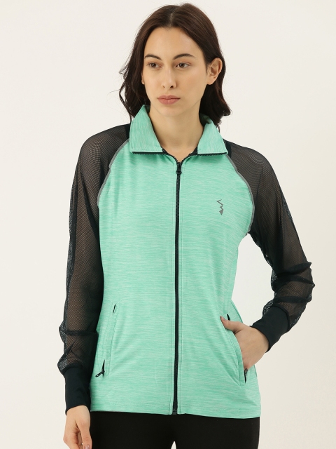 

Campus Sutra Women Green Solid Lightweight Sporty Jacket