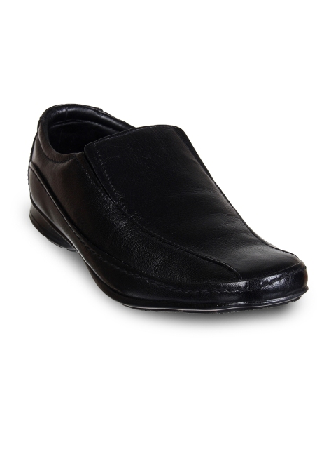 

Franco Leone Men Black Semi-Formal Leather Slip-on Shoes