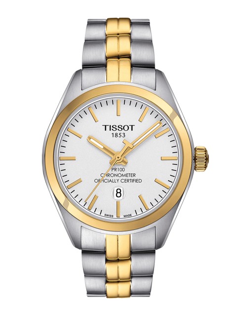 

TISSOT Women White PR 100 Lady COSC Chronograph Analogue Watch T1012512203100