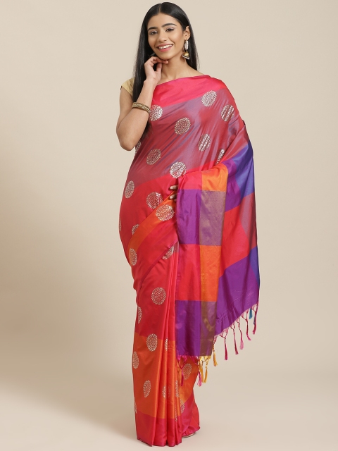 

KALINI Pink & Orange Printed Saree