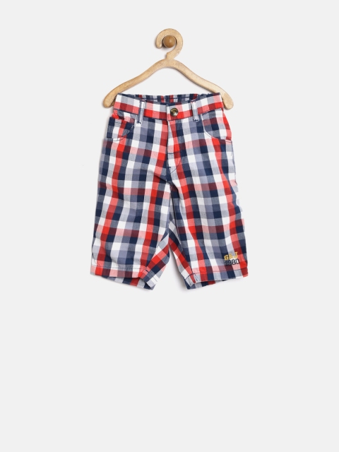 

Gini & Jony Boys Blue & Red Checked Shorts