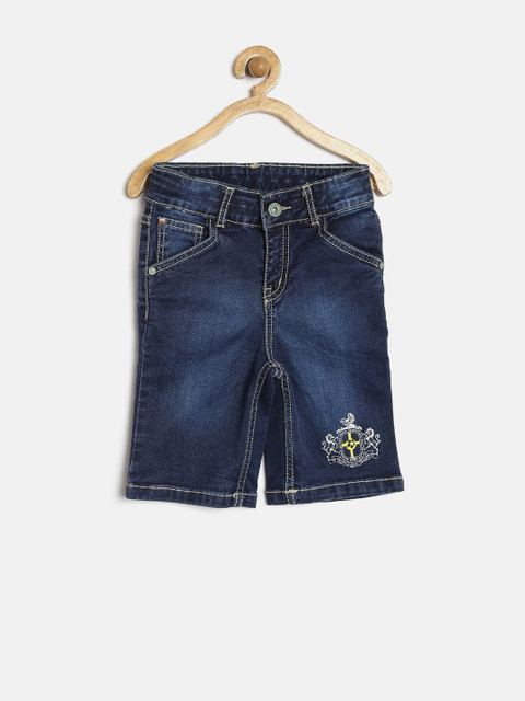 

Gini & Jony Boys Navy Washed Denim Shorts, Navy blue