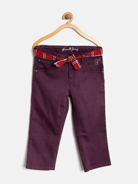

Gini & Jony Girls Purple Capris