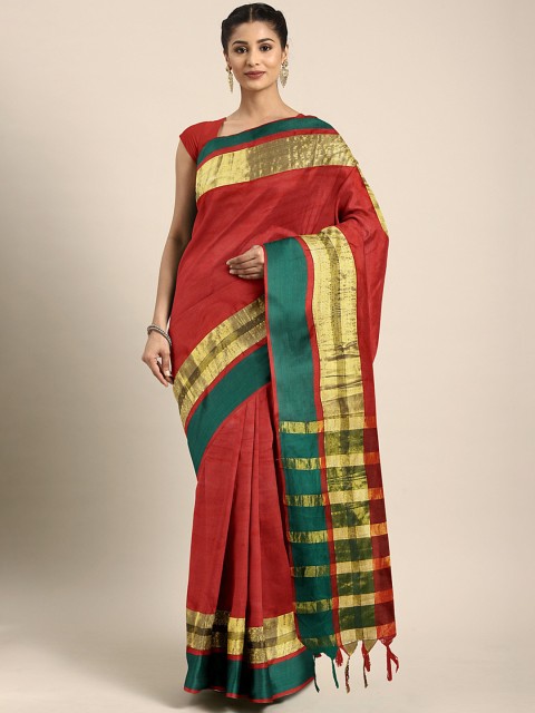 

KALINI Red Woven Design Banarasi Saree