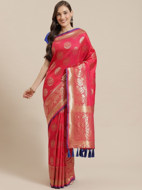 

Mitera Red & Golden Zari Woven Design Banarasi Saree