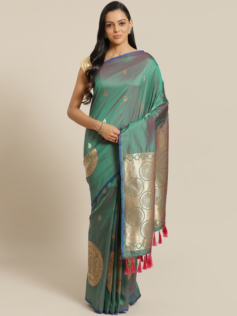 

Mitera Green & Golden Woven Design Banarasi Saree
