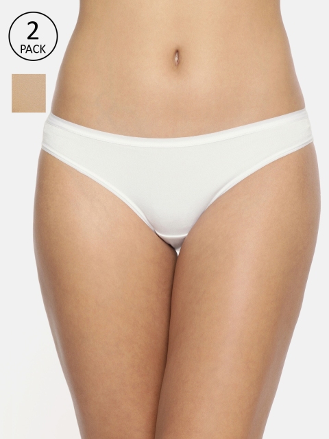 

Jockey Women Pack of 2 Solid Bikini Briefs, Beige