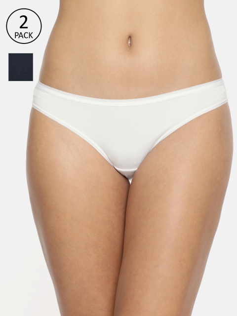 

Jockey Women Pack of 2 Solid Bikini Briefs, Navy blue