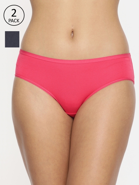 

Jockey Women Pack of 2 Solid Briefs, Navy blue
