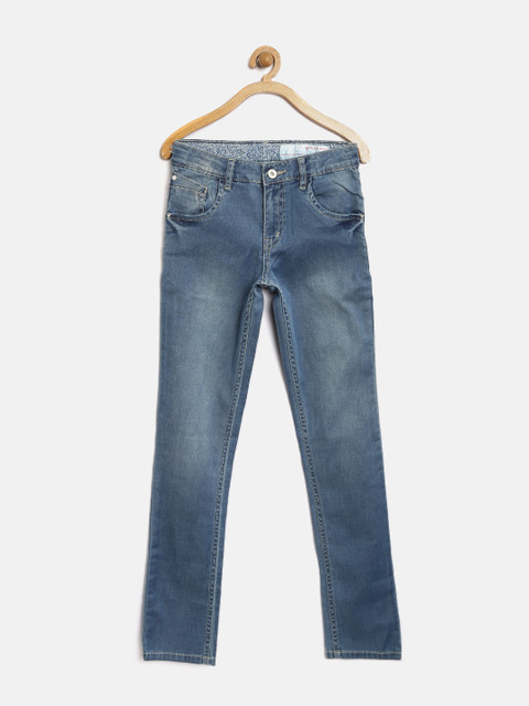 

Gini & Jony Boys Blue Washed Slim Stretchable Jeans