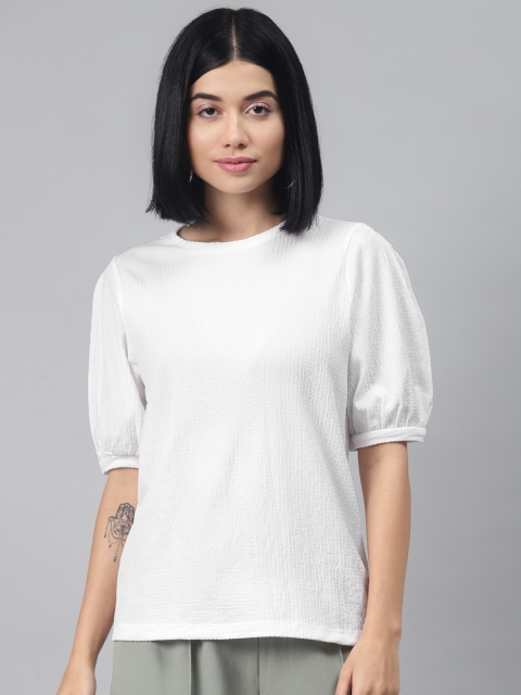

Marks & Spencer White Puff Sleeves Top