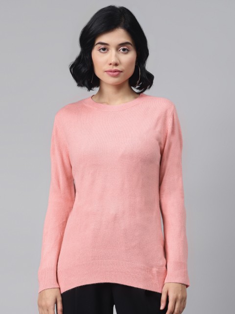 

Marks & Spencer Women Pink Solid Pullover Sweater