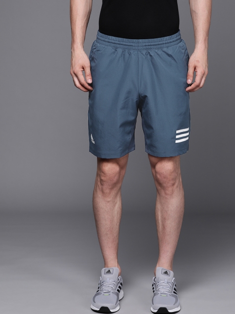

ADIDAS Men Navy Blue Solid Mid-Rise Sports Shorts