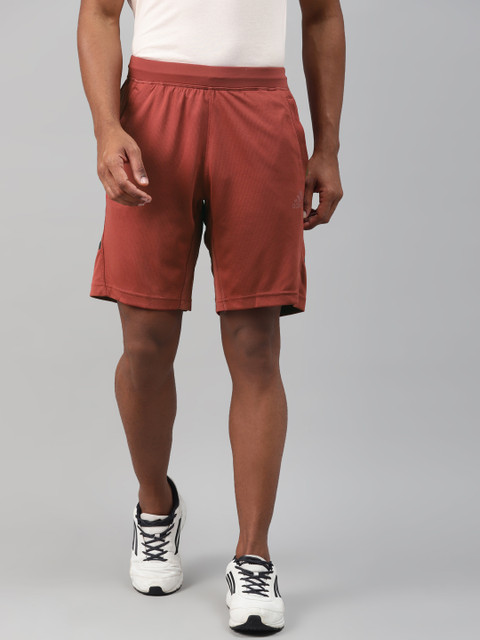 

ADIDAS Men Rust Red Self Design 3S KN Training Sustainable Shorts
