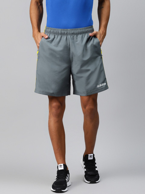 

ADIDAS Men Grey Solid Chelsea 3-Stripes Sports Shorts