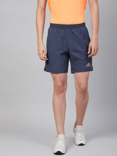 

ADIDAS Men Navy Heat Ready Solid Training Shorts, Navy blue