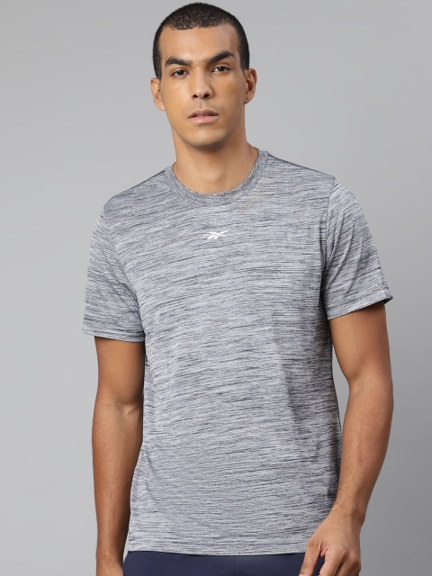 

Reebok Men Grey Melange Solid CT Training T-shirt