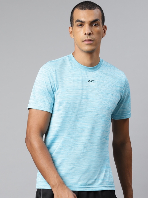 

Reebok Men Blue Solid SJ CT T-shirt