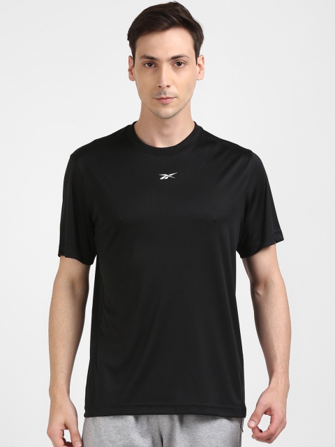 

Reebok Men Black Solid Training Foundation Poly T-Shirt