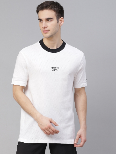 

Reebok Classic Men White CL TS Ringer Pure Cotton T-shirt