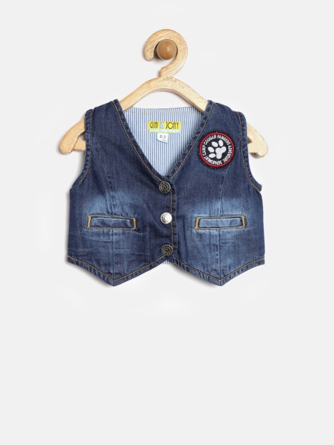 

Gini & Jony Baby Boys Blue Washed Denim Waistcoat
