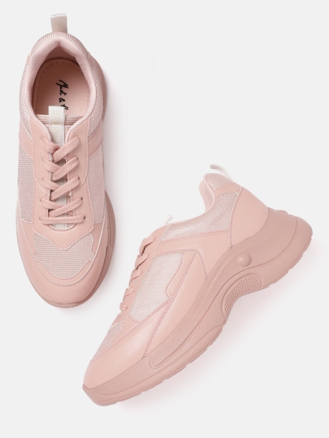 

Mast & Harbour Women Dusty Pink Flatform Sneakers