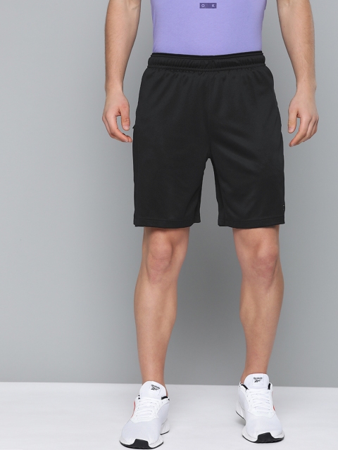 

Reebok Men Black Solid Regular Fit Training Workout Shorts