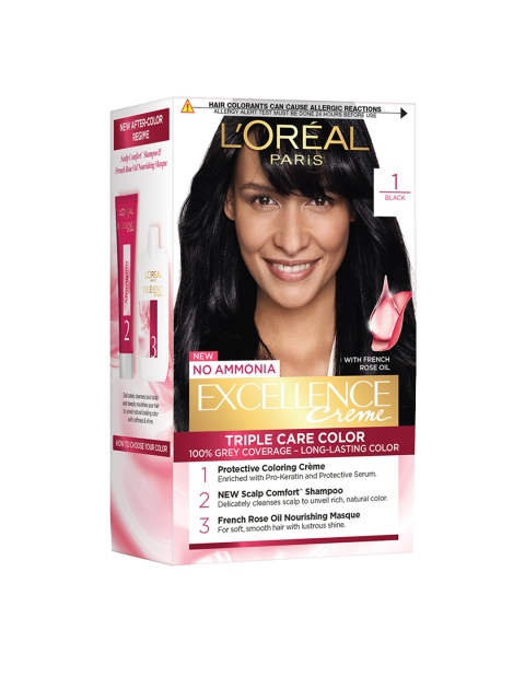 

LOreal Paris Women Excellence Creme Hair Color - Black 1 72ml+100g