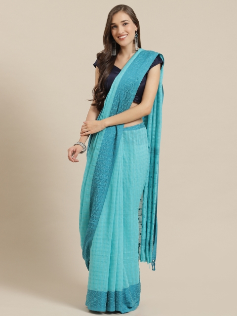 

Nakshi Blue Checked Pure Cotton Handloom Saree