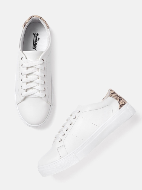 

The Roadster Lifestyle Co Women White Solid Sneakers