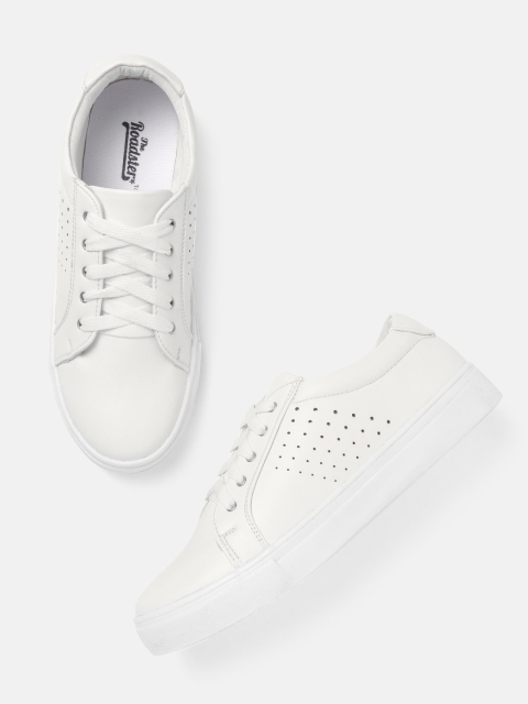 

Roadster Women White Solid Sneakers
