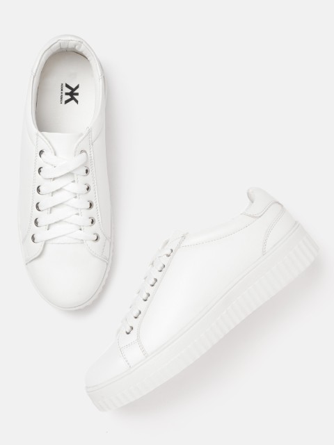 

Kook N Keech Women White Solid Sneakers