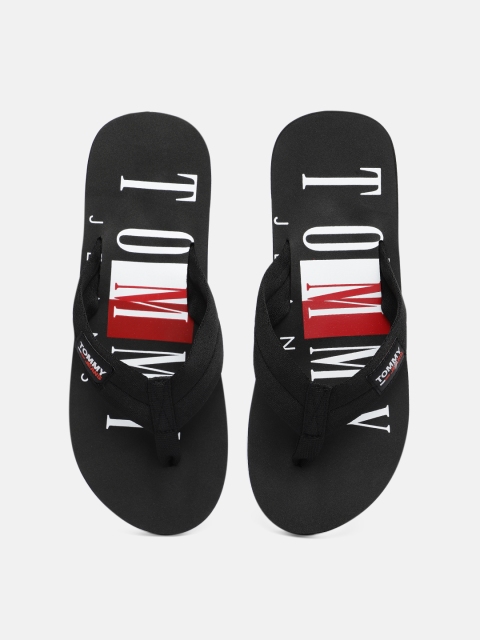 

Tommy Hilfiger Men Black & White Printed Thong Flip-Flops